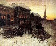 Perov, Vasily The Last Tavern at the City Gates USA oil painting reproduction